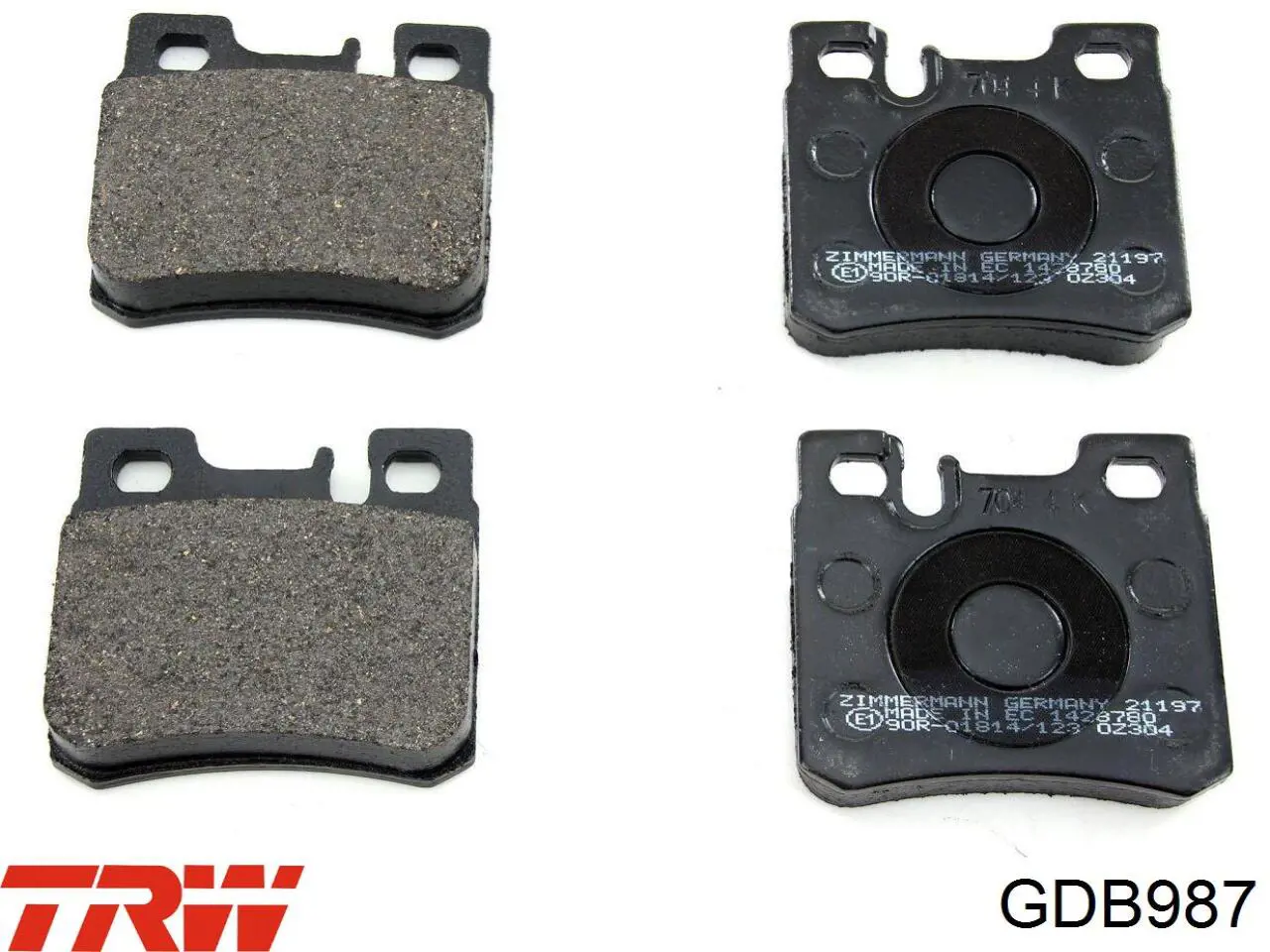 Задние тормозные колодки GDB987 TRW
