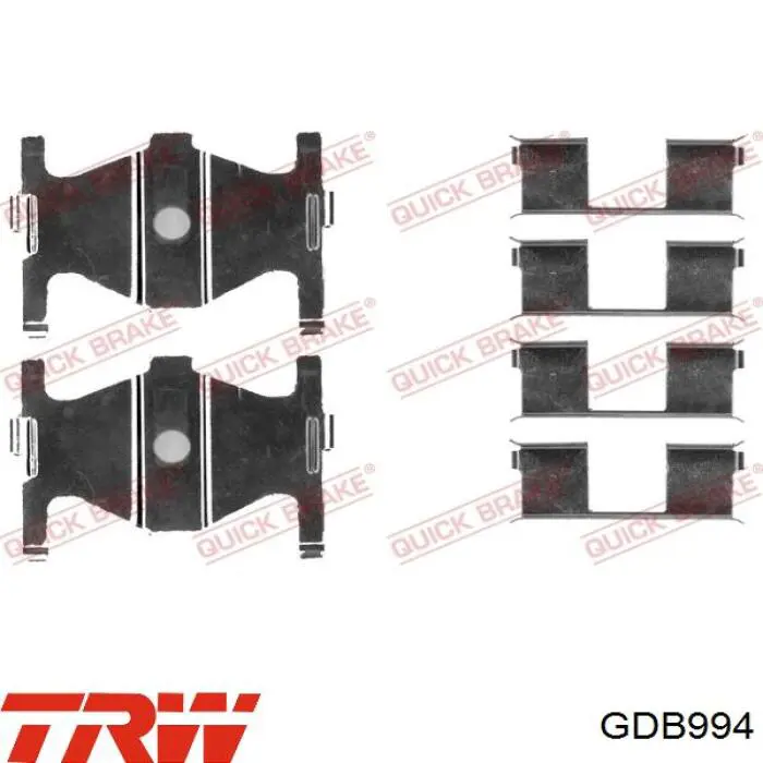 Купить GDB994 TRW Колодки тормозные задние, дисковые
