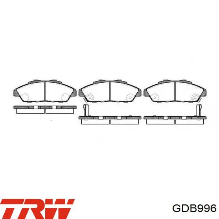 Купить GDB996 TRW Колодки тормозные