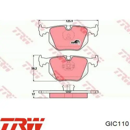 GIC110 TRW  Датчик износа тормозных колодок задний