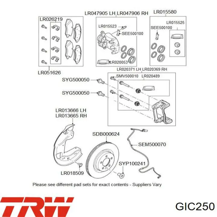 Купить GIC250 TRW Сенсор износа