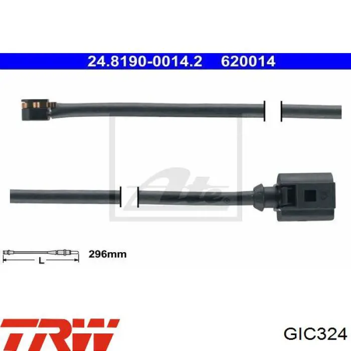Сигнализатор износ тормозных колодок TRW GIC324 цена, от 12.26 USD