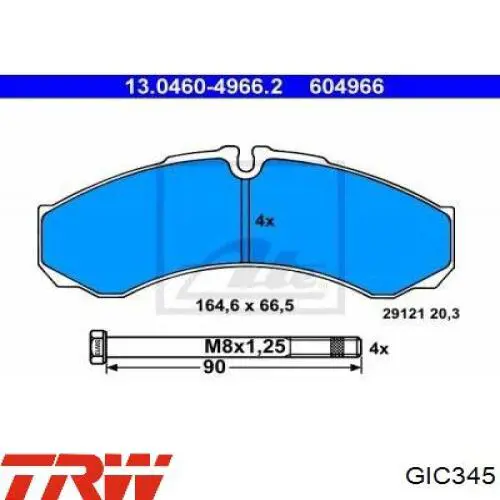 GIC345 TRW Датчик износа тормозных колодок