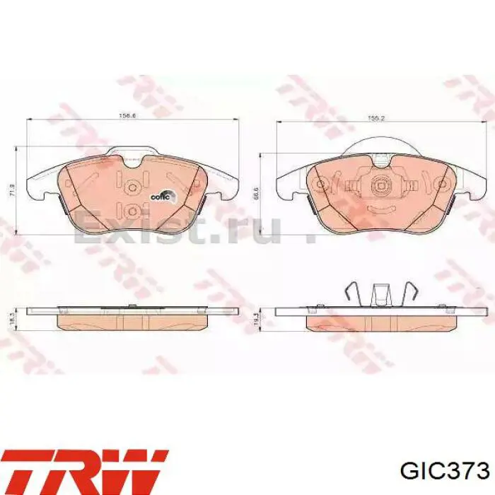 Contacto de aviso, desgaste de los frenos GIC373 TRW