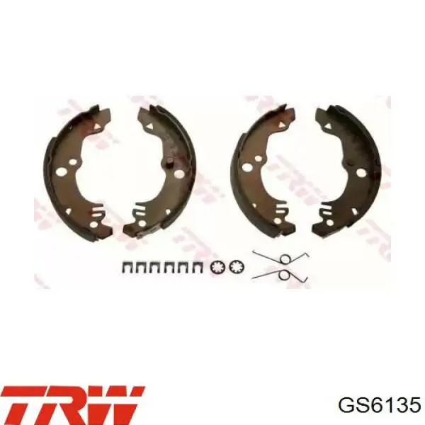 Купить GS6135 TRW Задние барабанные тормозные колодки
