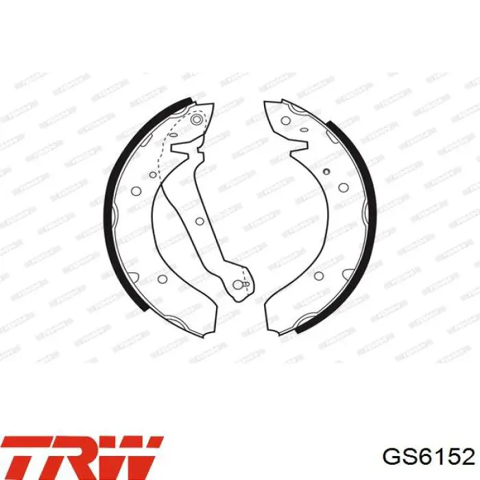 Купить GS6152 TRW Задние барабанные тормозные колодки