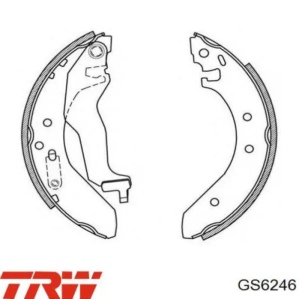 Купить GS6246 TRW Задние барабанные тормозные колодки