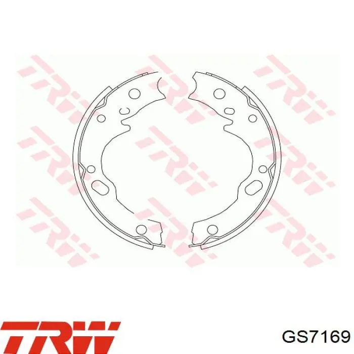 GS7169 TRW колодки ручника