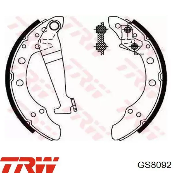 Задние барабанные колодки GS8092 TRW