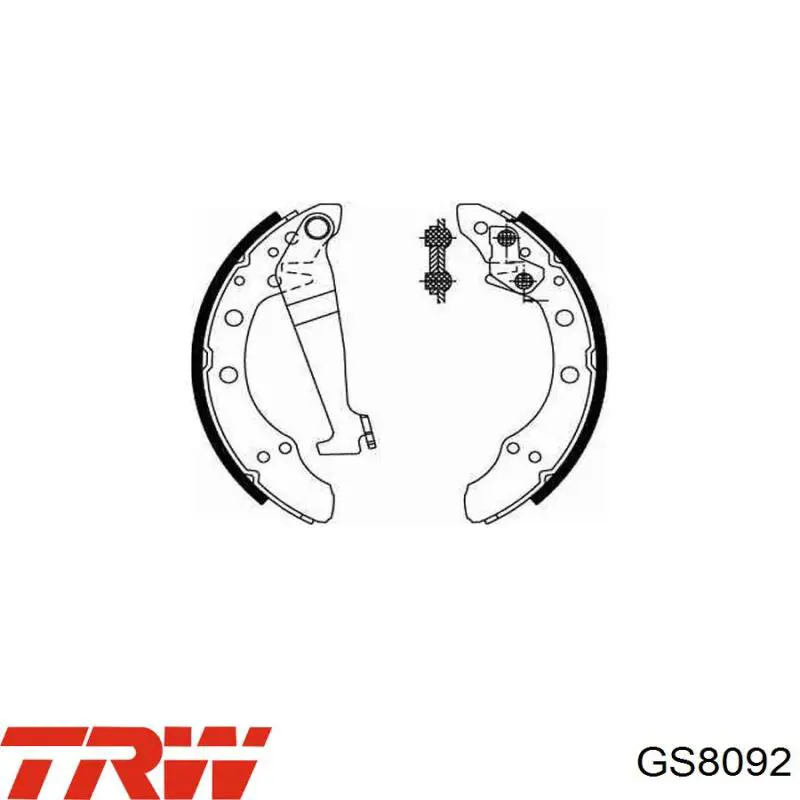 Купить GS8092 TRW Задние барабанные тормозные колодки