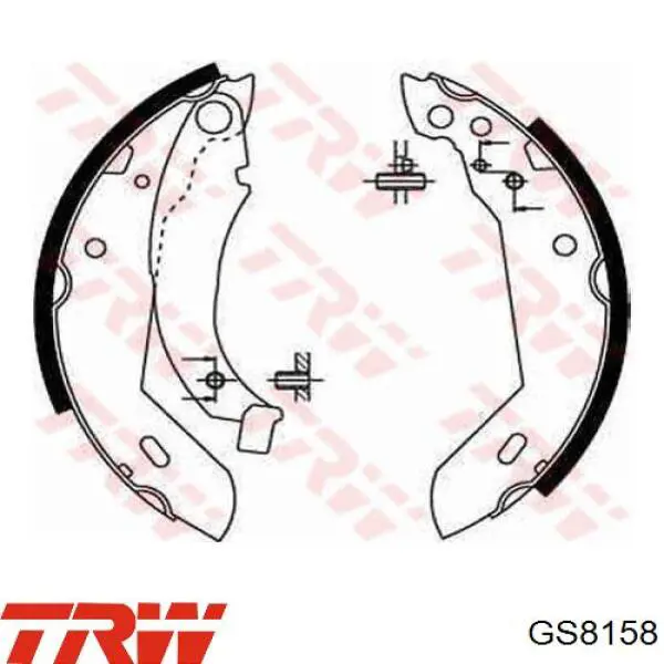 GS8158 TRW колодки тормозные задние барабанные