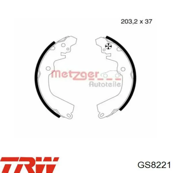 Задние барабанные колодки GS8221 TRW