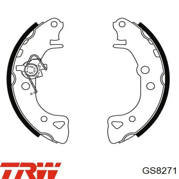 Zapatas de frenos de tambor traseras GS8271 TRW