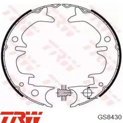 GS8430 TRW колодки ручника (стояночного тормоза)