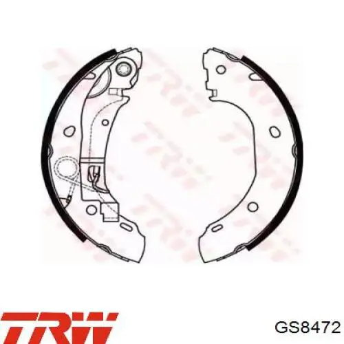 Задние барабанные колодки GS8472 TRW