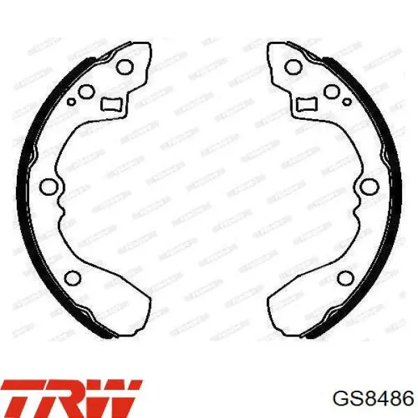 Купить GS8486 TRW Задние барабанные тормозные колодки