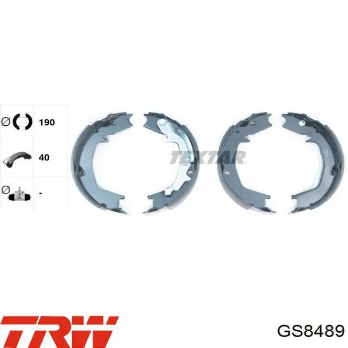 Колодки ручника GS8489 TRW