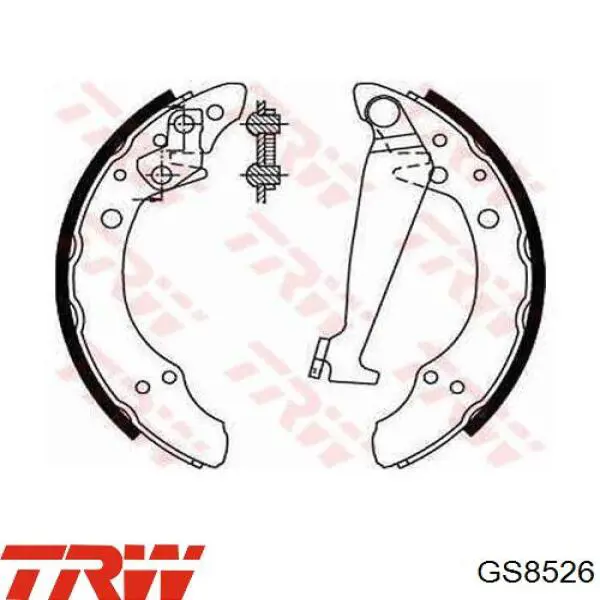 Купить GS8526 TRW Задние барабанные тормозные колодки