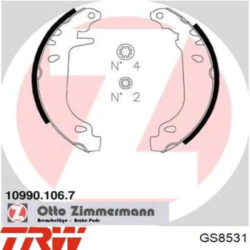 Барабанные колодки TRW GS8531