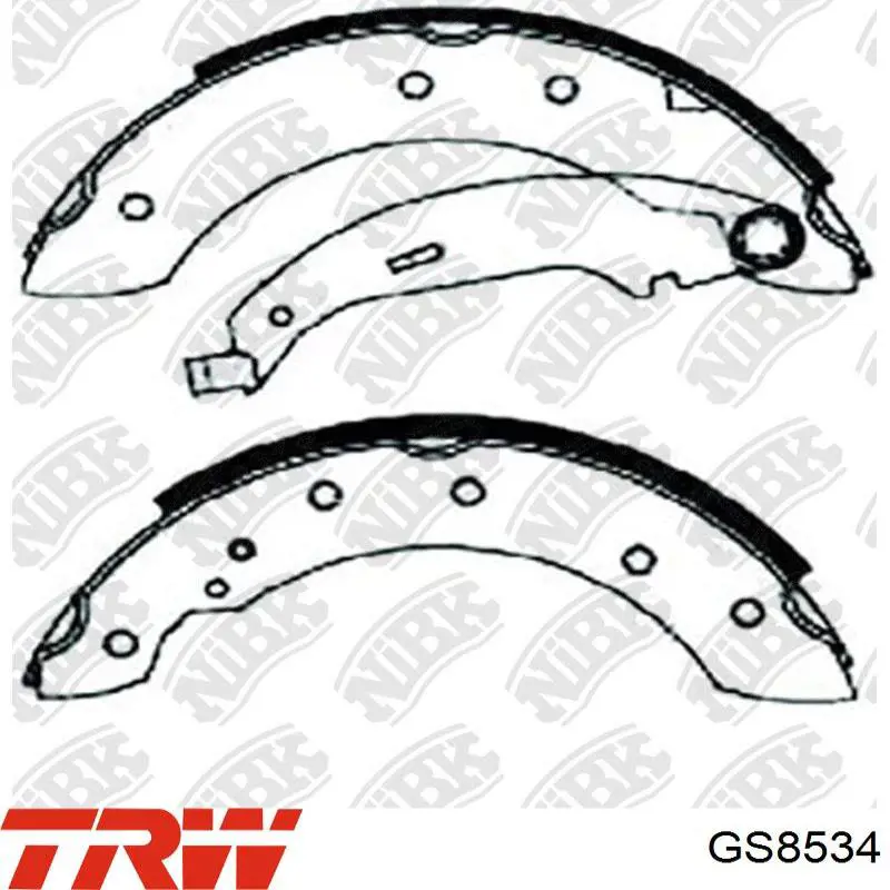 GS8534 TRW Барабанные тормозные колодки