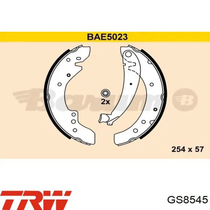 Барабанные колодки TRW GS8545