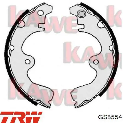 Задние барабанные колодки GS8554 TRW