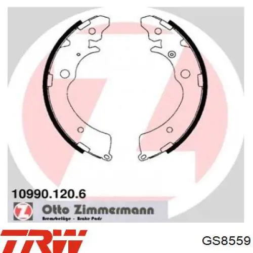 Купить GS8559 TRW Задние барабанные тормозные колодки