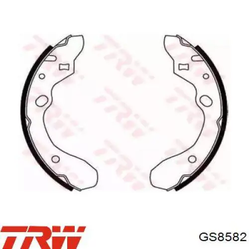 GS8582 TRW Барабанные тормозные колодки