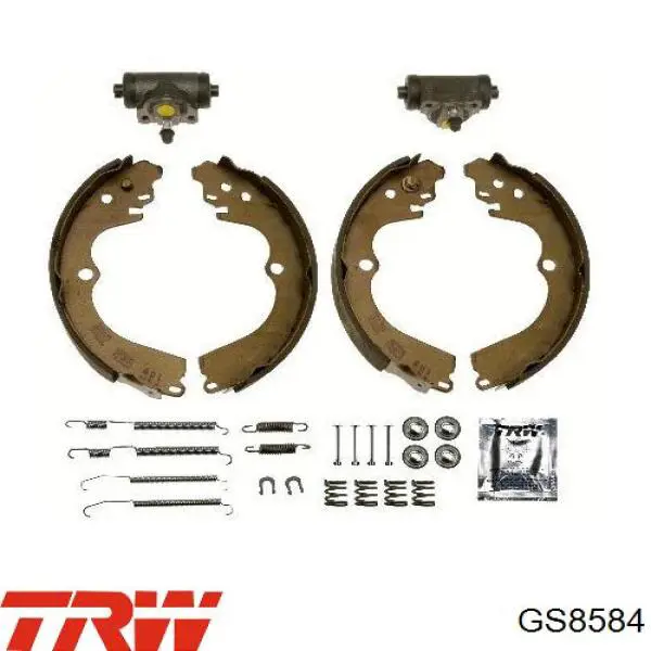 Купить GS8584 TRW Задние барабанные тормозные колодки