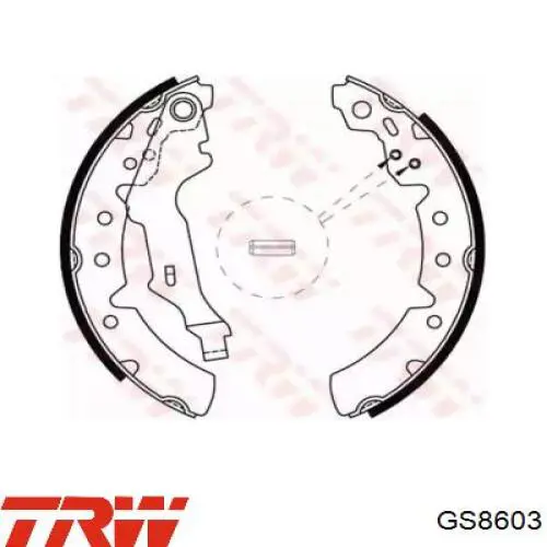 Купить GS8603 TRW Задние барабанные тормозные колодки