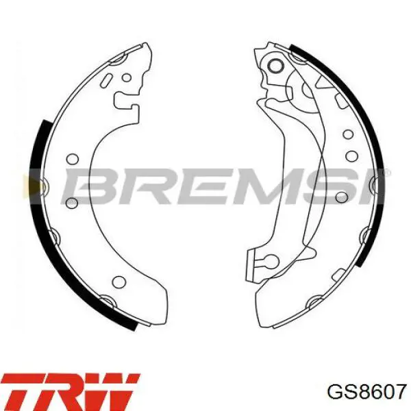 Тормоза рабочие задние ножные и тормозные барабаны TRW GS8607 цена, от 29.20 USD