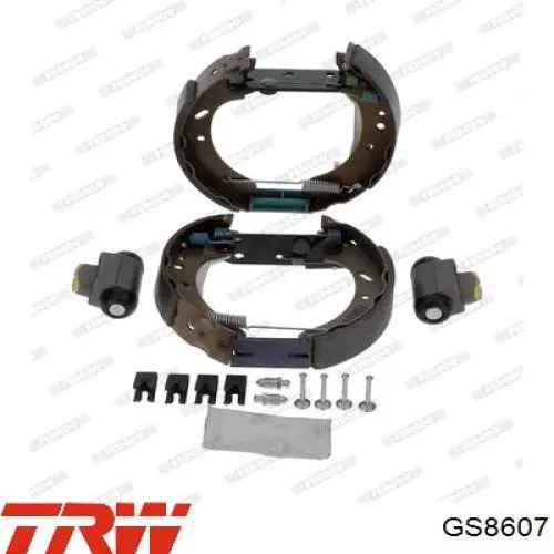 Купить GS8607 TRW Задние барабанные тормозные колодки