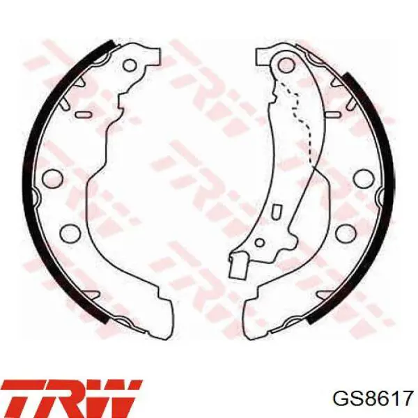 Задние барабанные колодки GS8617 TRW