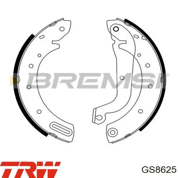 Барабанные колодки TRW GS8625