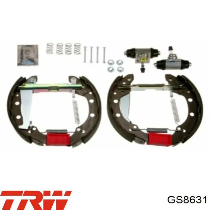 GS8631 TRW Барабанные тормозные колодки