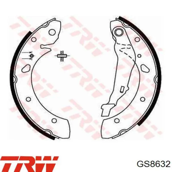 GS8632 TRW колодки тормозные задние барабанные