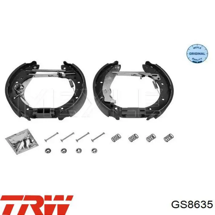 Купить GS8635 TRW Задние барабанные тормозные колодки