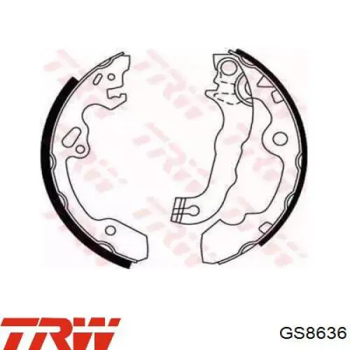 1473058 Ford Барабанные тормозные колодки