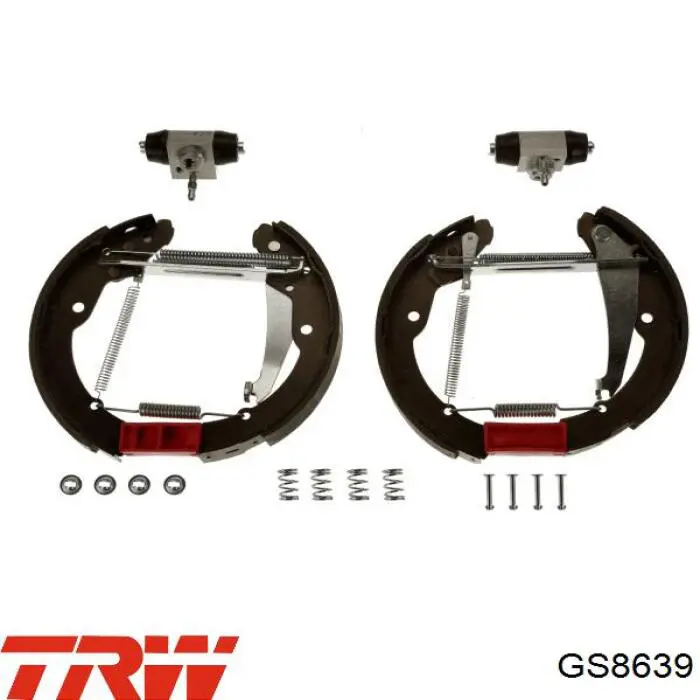 Купить GS8639 TRW Задние барабанные тормозные колодки