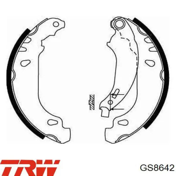 Задние барабанные колодки GS8642 TRW