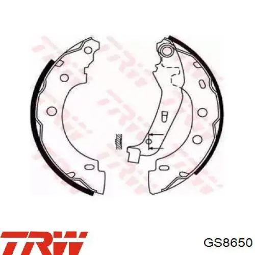 Купить GS8650 TRW Задние барабанные тормозные колодки