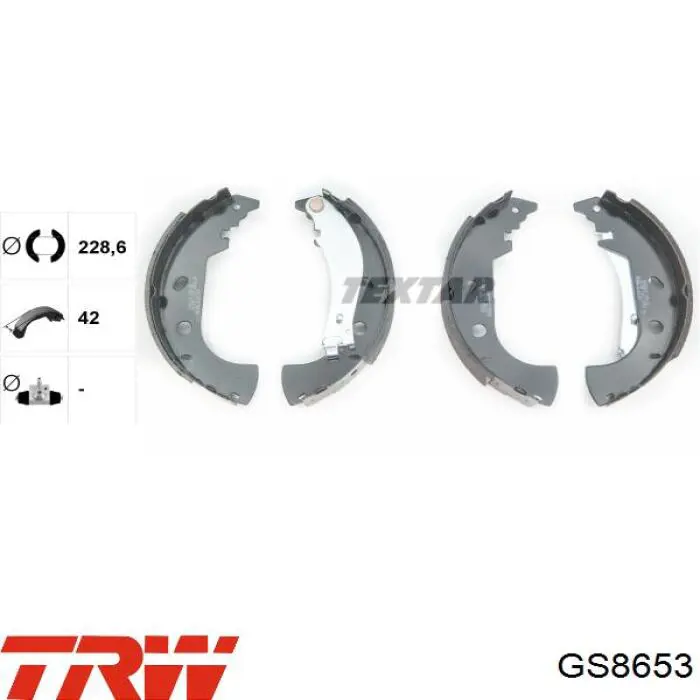 Задние барабанные колодки GS8653 TRW