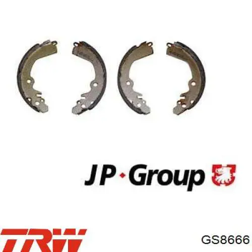 GS8666 TRW Барабанные тормозные колодки