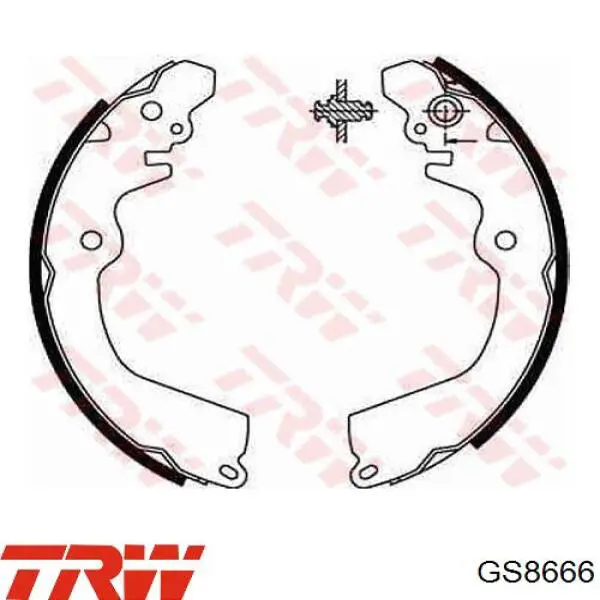 Задние барабанные колодки GS8666 TRW