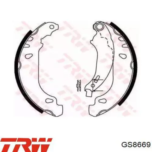 Задние барабанные колодки GS8669 TRW