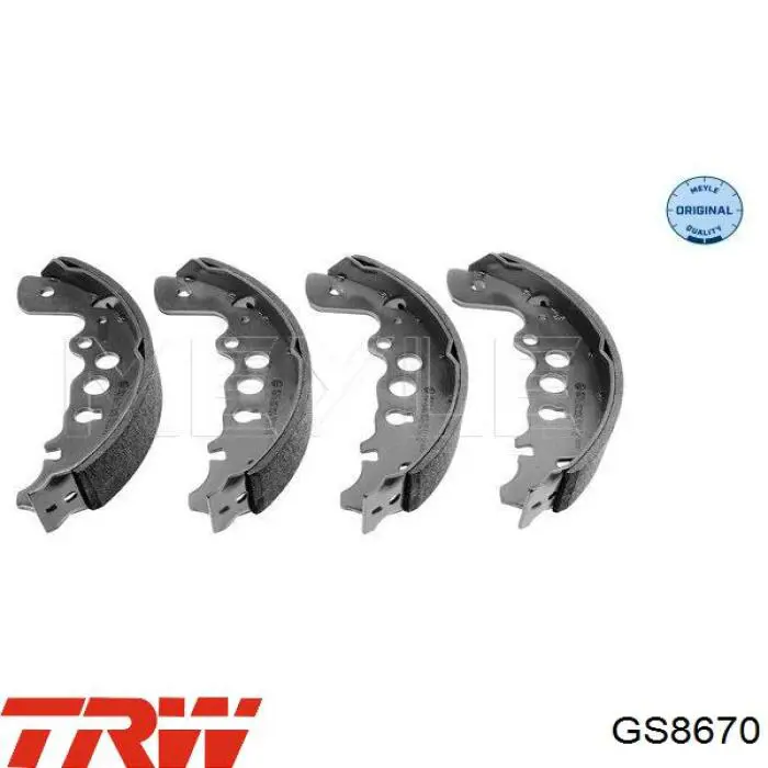 Купить GS8670 TRW Задние барабанные тормозные колодки