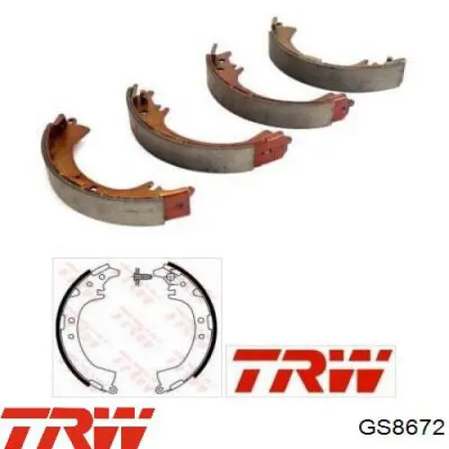 Задние барабанные колодки GS8672 TRW