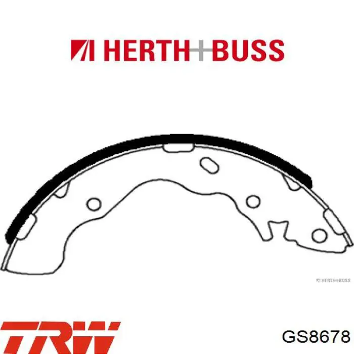 Купить GS8678 TRW Задние барабанные тормозные колодки