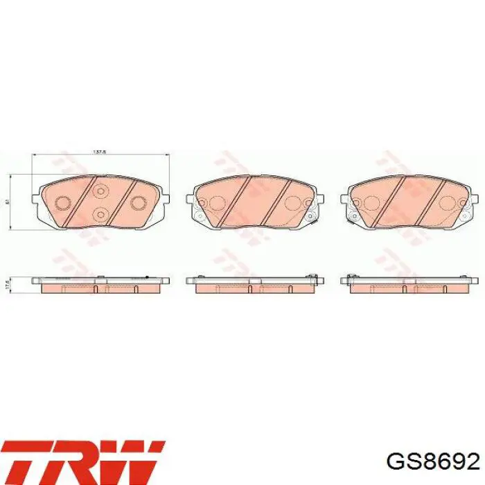 Барабанные колодки TRW GS8692