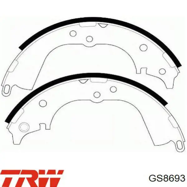 GS8693 TRW Барабанные тормозные колодки